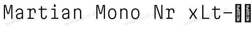 Martian Mono Nr xLt字体转换